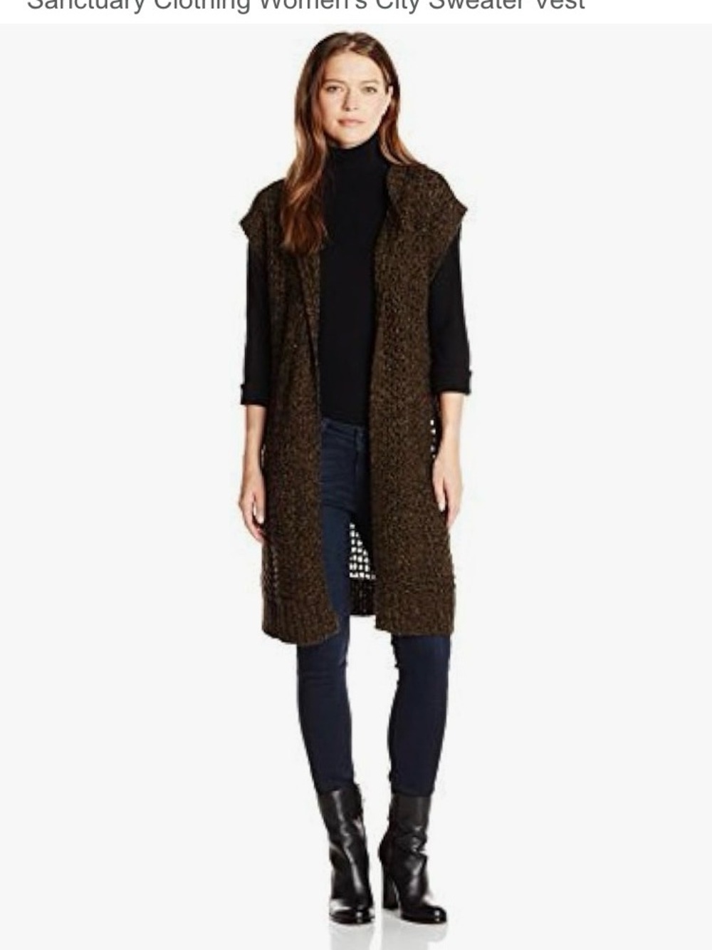 Crochet Open-Knit Sleeveless Cardigan Vest